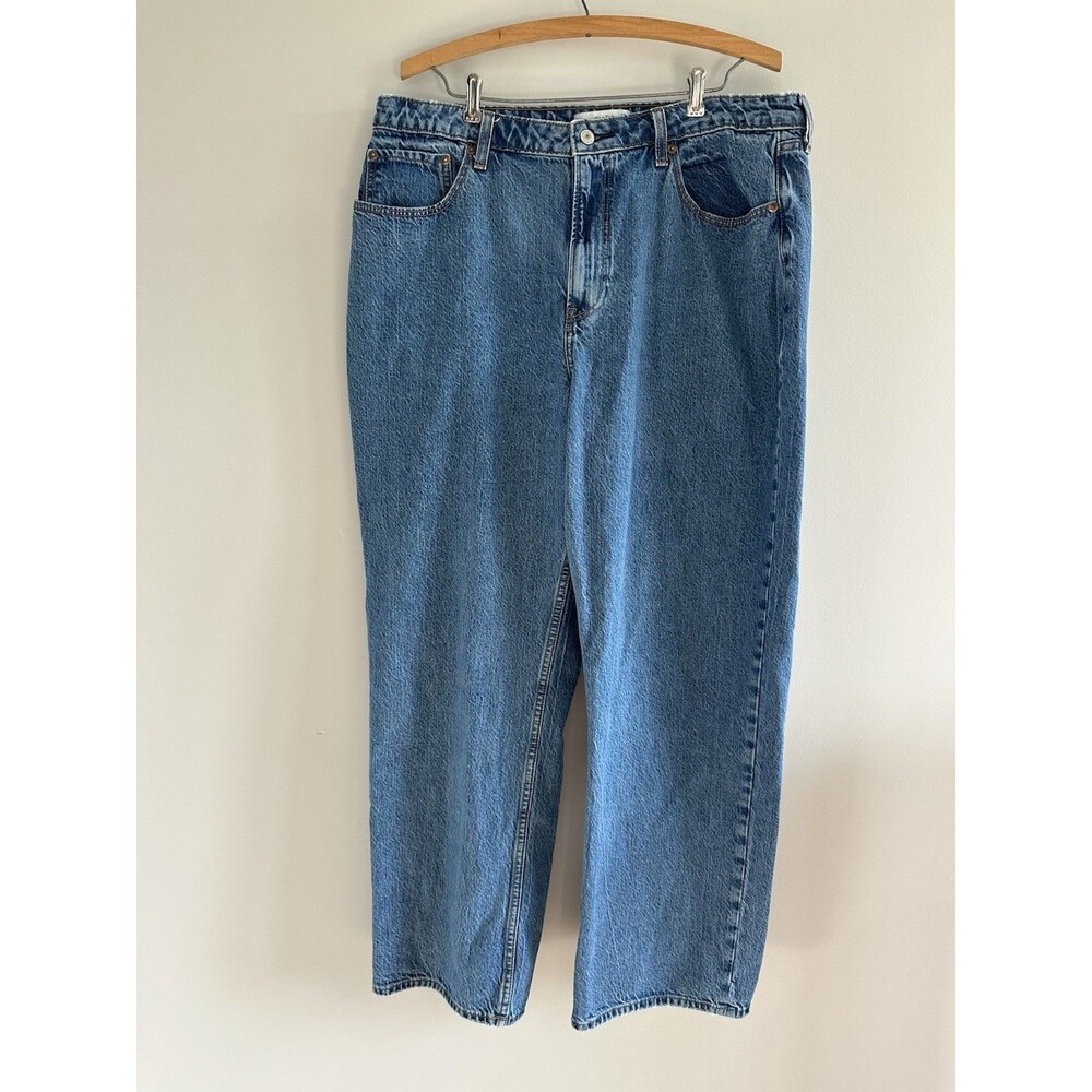 Abercrombie Fitch Jeans Women Size 16 Blue Denim The Loose High Rise Curve Love